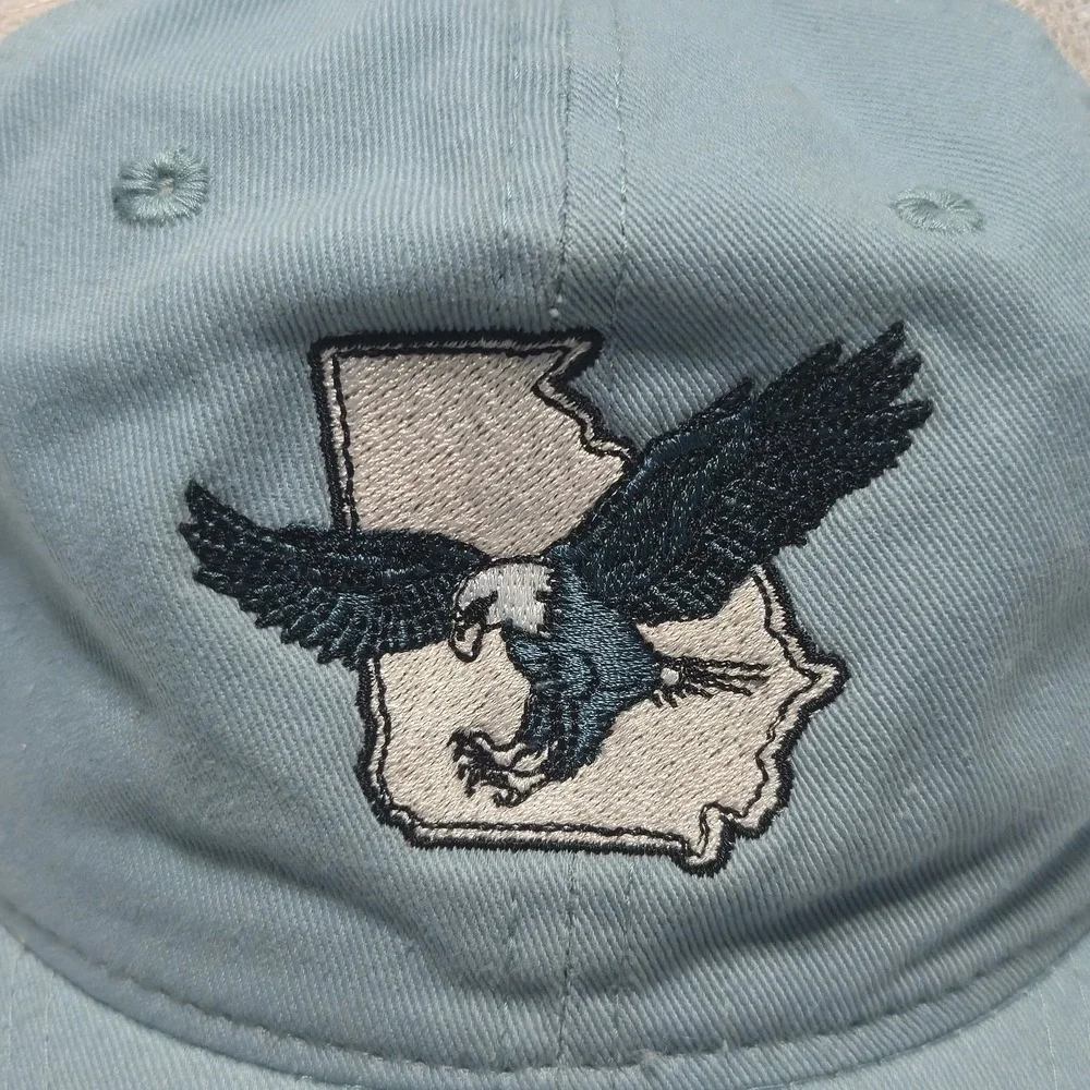 Outdoor Cap Georgia Eagle Trucker Hat Blue Mesh Adjustable Cap